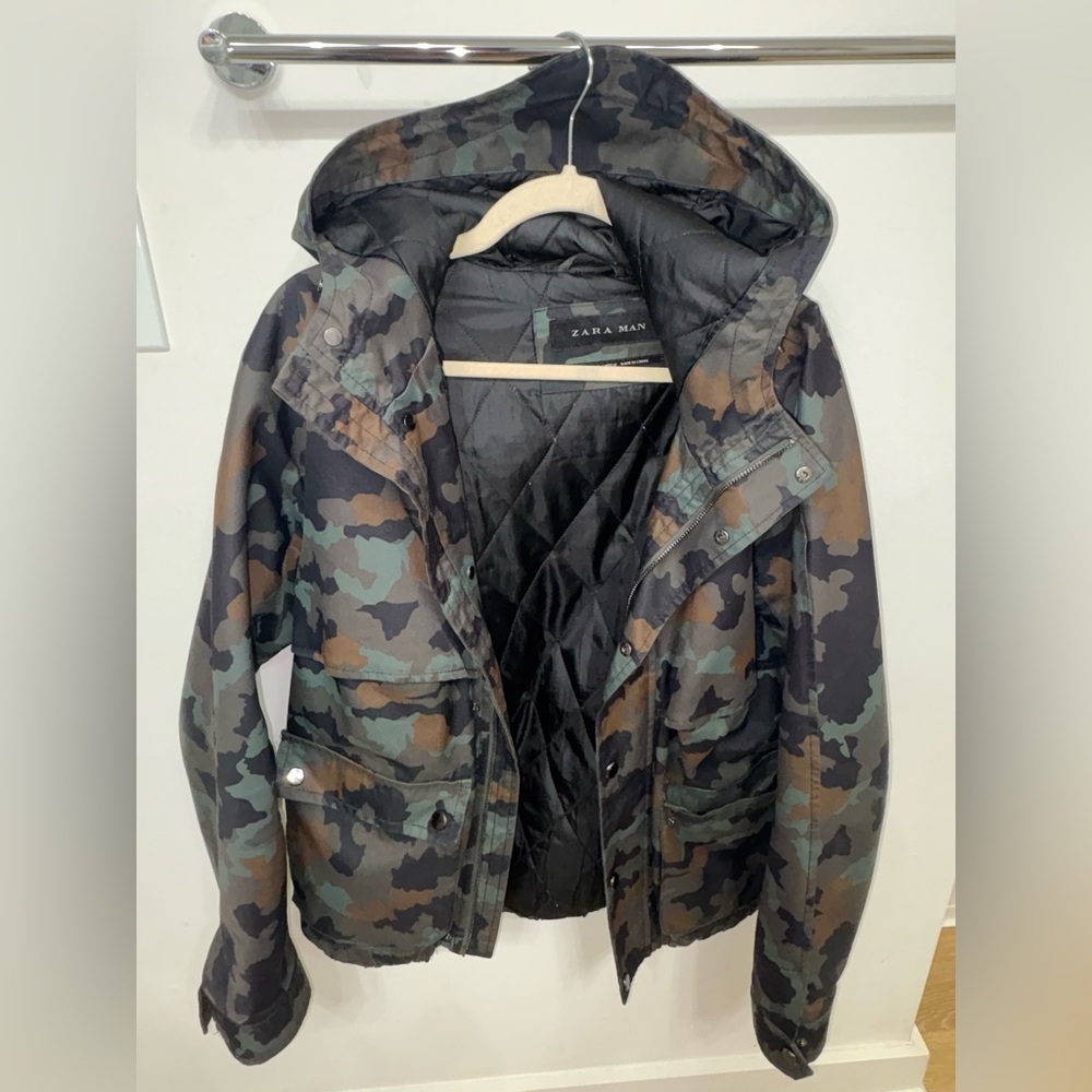 Zara Men's Camouflage Field Jacket